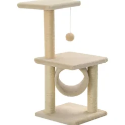 Arbre à chat avec griffoirs en sisal 65 cm Beige