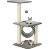 Arbre à chat avec griffoirs en sisal 65 cm Gris
