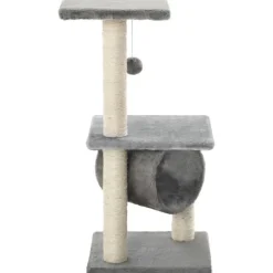 Arbre à chat avec griffoirs en sisal 65 cm Gris