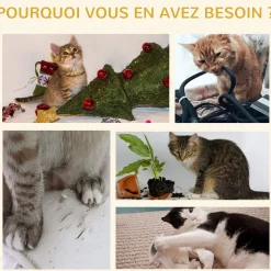 Arbre à chat multi-équipement griffoirs grattoirs plateforme niche hamac jeu boule suspendue gris