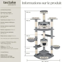 Arbre à Chat NELLY 204 cm