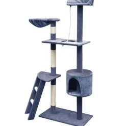 Arbre a chat avec griffoirs en sisal 150 cm Bleu fonce