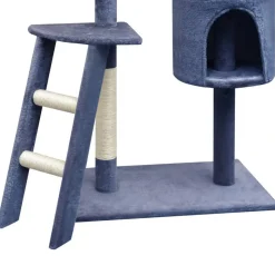 Arbre a chat avec griffoirs en sisal 150 cm Bleu fonce