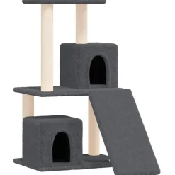 Arbre a chat avec griffoirs en sisal Gris fonce 82 cm