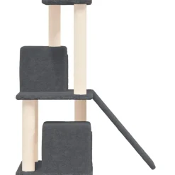 Arbre a chat avec griffoirs en sisal Gris fonce 82 cm