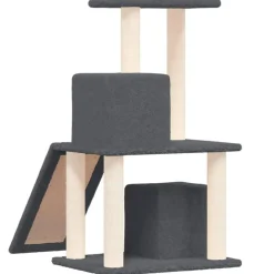 Arbre a chat avec griffoirs en sisal Gris fonce 82 cm
