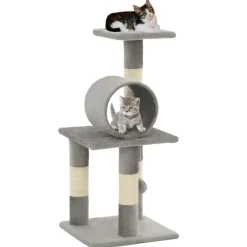Arbre a chat avec griffoirs en sisal 65 cm Gris