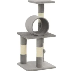 Arbre a chat avec griffoirs en sisal 65 cm Gris