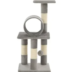 Arbre a chat avec griffoirs en sisal 65 cm Gris