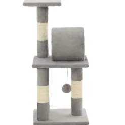 Arbre a chat avec griffoirs en sisal 65 cm Gris