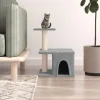 Arbre a chat avec griffoirs en sisal gris clair 48 cm