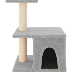 Arbre a chat avec griffoirs en sisal gris clair 48 cm