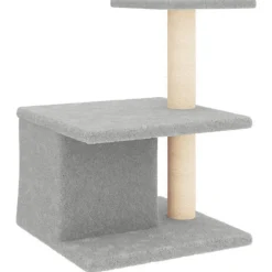 Arbre a chat avec griffoirs en sisal gris clair 48 cm