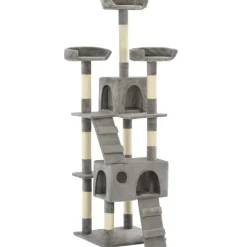 Arbre a chat avec griffoirs en sisal 170 cm Gris