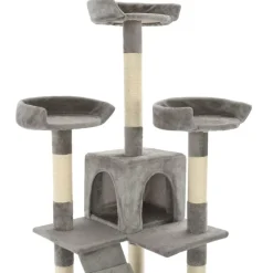 Arbre a chat avec griffoirs en sisal 170 cm Gris