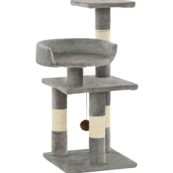 Arbre a chat avec griffoirs en sisal 65 cm Gris