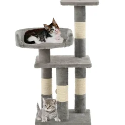 Arbre a chat avec griffoirs en sisal 65 cm Gris