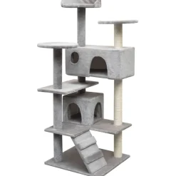 Arbre a chat avec griffoirs en sisal 125 cm Gris