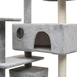 Arbre a chat avec griffoirs en sisal 125 cm Gris