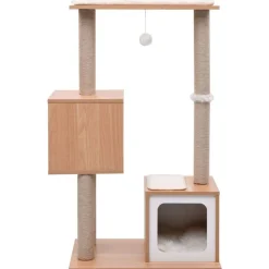 Arbre a chat avec tapis a gratter en sisal 104 cm