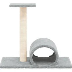 Arbre a chat avec tunnel Gris clair 60x34,5x50 cm