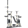 Arbre a chat et griffoirs 230-250 cm Empreintes de pattes Gris