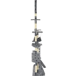 Arbre a chat et griffoirs 230-250 cm Empreintes de pattes Gris