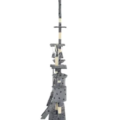 Arbre a chat et griffoirs 230-250 cm Empreintes de pattes Gris