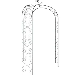 Arche de jardin Noir Ø180x255 cm Acier