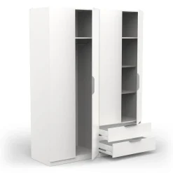 Armoire 4 portes 2 tiroirs L157 cm THIBAULT