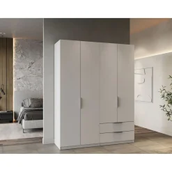 Armoire 4 portes 2 tiroirs L157 cm THIBAULT