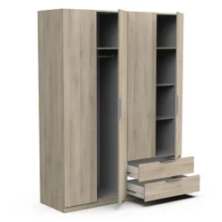 Armoire 4 portes 2 tiroirs L157 cm THIBAULT
