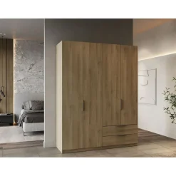 Armoire 4 portes 2 tiroirs L157 cm THIBAULT