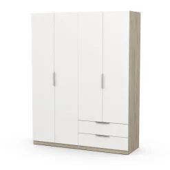 Armoire 4 portes 2 tiroirs L157 cm THIBAULT
