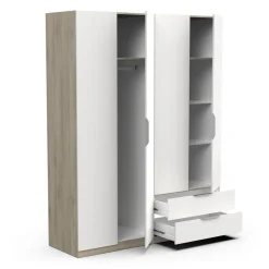 Armoire 4 portes 2 tiroirs L157 cm THIBAULT