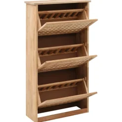 Armoire a chaussures 55x20x104 cm Bois de noyer massif