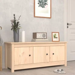 Armoire a chaussures 110x38x45,5 cm Bois de pin massif