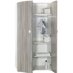 Armoire bébé 2 portes BALLOON 2, 1 penderie, 3 tablettes