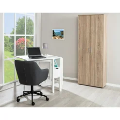 Armoire de rangement multifonctions 2 portes L70cm VISCONTI