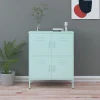 Armoire de rangement Vert menthe 80x35x101,5 cm Acier