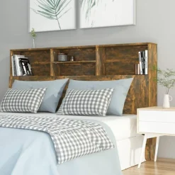 Armoire de tete de lit Chene fume 160x19x103,5 cm