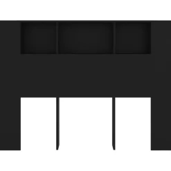 Armoire de tete de lit Noir 140x18,5x104,5 cm