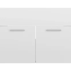 Armoire d'evier Blanc brillant 60x38,5x46 cm Bois d'ingenierie