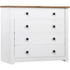 Armoire laterale Blanc 80x40x73 cm Pin Assortiment Panama