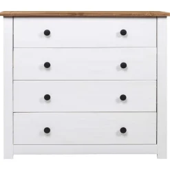 Armoire laterale Blanc 80x40x73 cm Pin Assortiment Panama