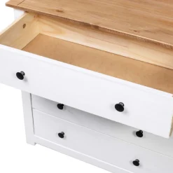 Armoire laterale Blanc 80x40x73 cm Pin Assortiment Panama