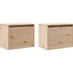 Armoires murales 2 pcs 45x30x35 cm Bois de pin massif