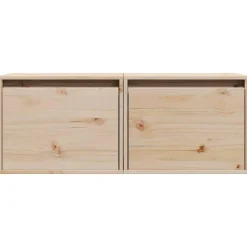 Armoires murales 2 pcs 45x30x35 cm Bois de pin massif