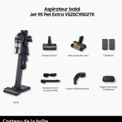 Aspirateur balai Jet 95 Pet 2 Batteries VS20C95D2TK