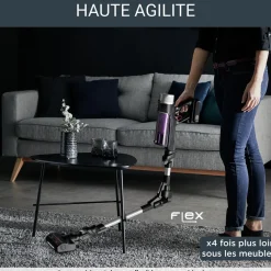 Aspirateur balai sans filX-FORCE FLEX 9.60 RH2037WO - Noir et violet